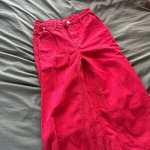 Red top shop jeans